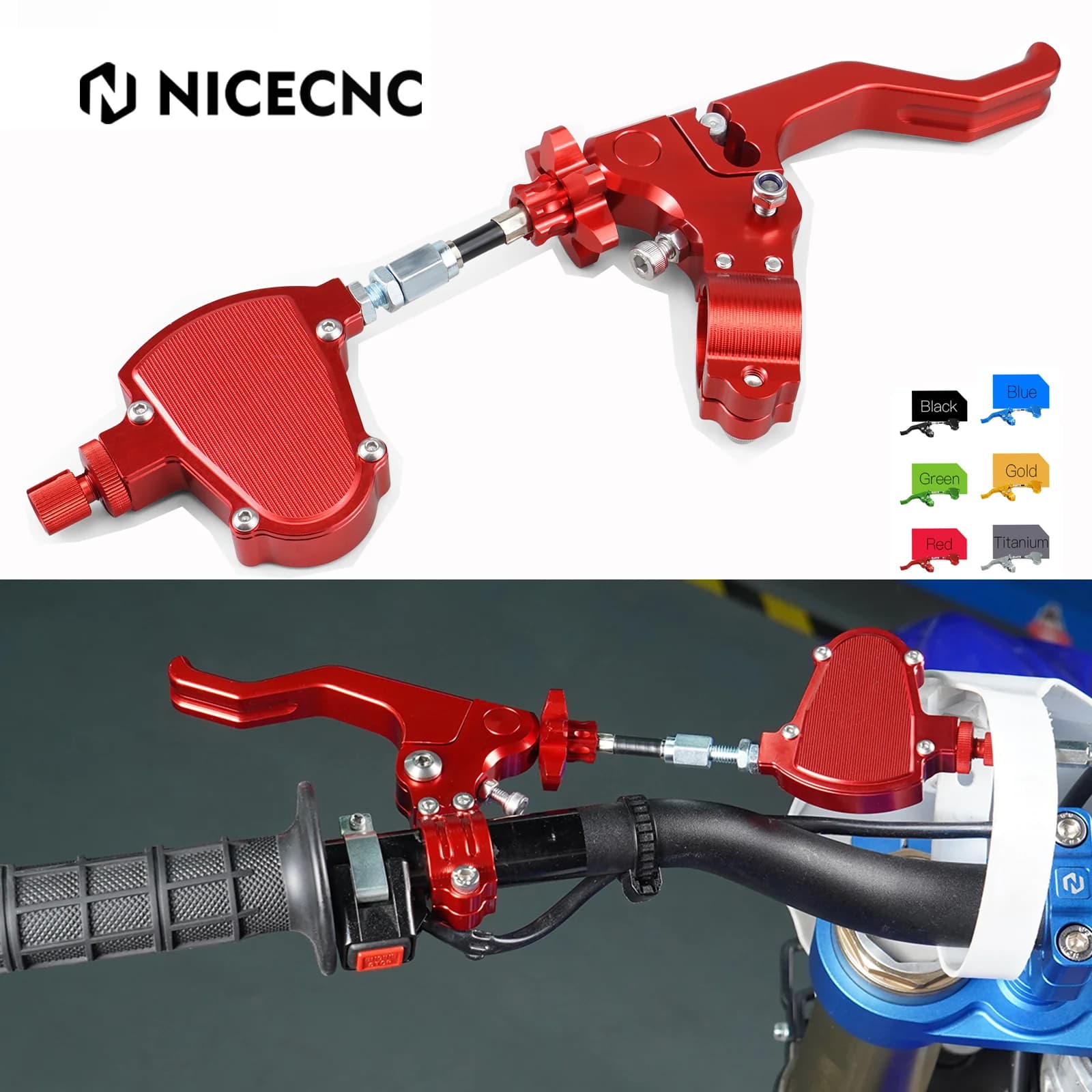 NICECNC Short Prodezza Leva Friction Easy Pull Cable System For Honda CBR 600RR 1000RR For Yamaha Kawasaki Buell For Suzuki Ducati