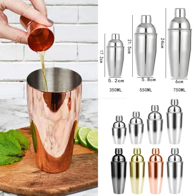 750ml Bartender Kit Stainless Steel Cocktail Shaker Bartender Tool Set Professional Mixology Shaker Bar Nightclub Kit Gifts New