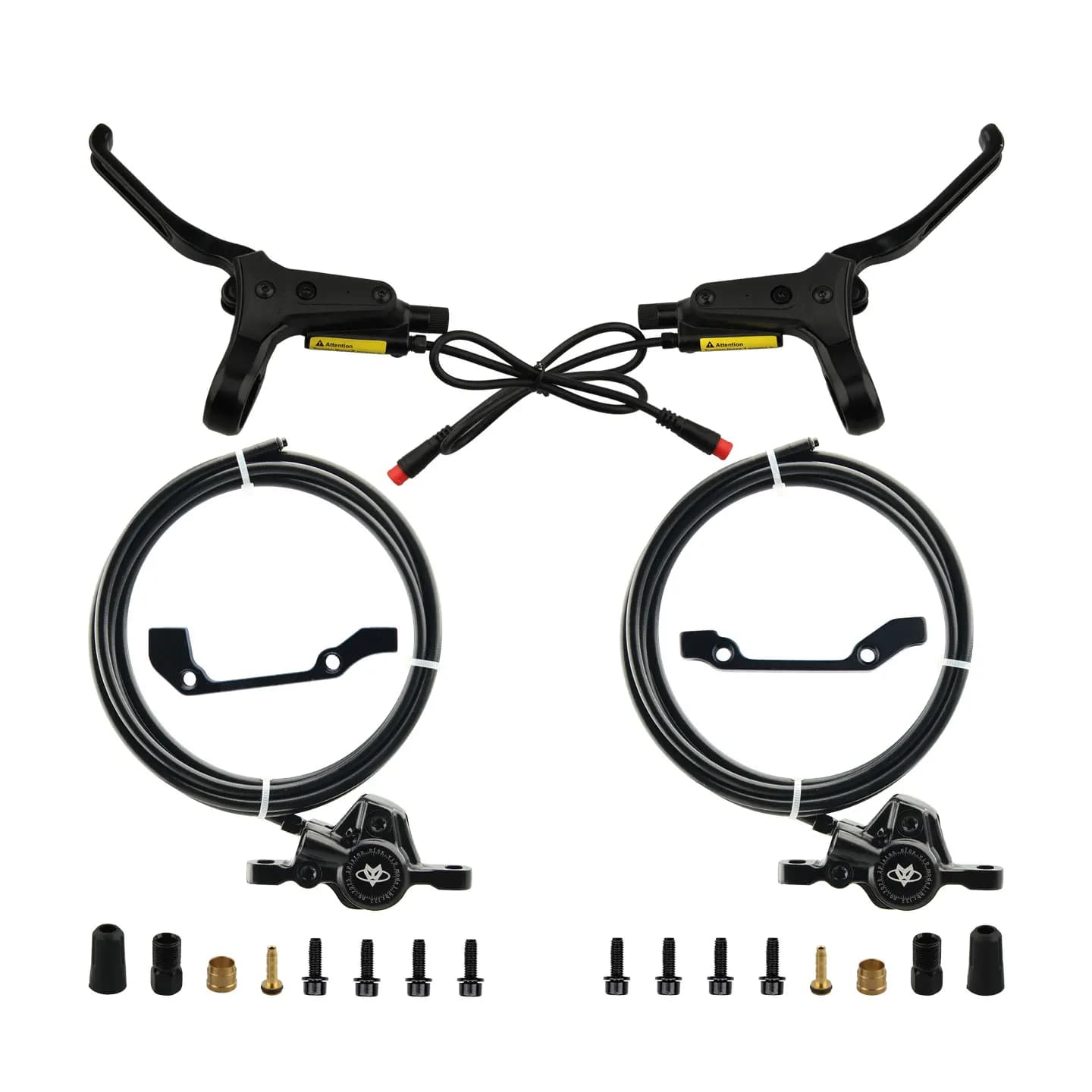 Kit freno a disco idraulico per mountain bike NFOX SM2A scooter elettrico con pinza a quattro pistoni Accessori per maniglie di spegnimento a 2 pin e 3 pin