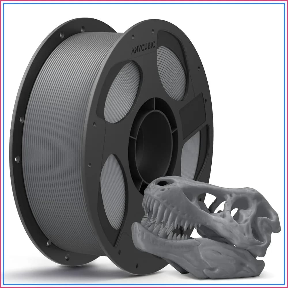 High Precision PLA 3D Printer Filament 1.75mm, Dimensional Accuracy +/- 0.02mm, 1KG Spool (2.2 lbs), Texture Grey