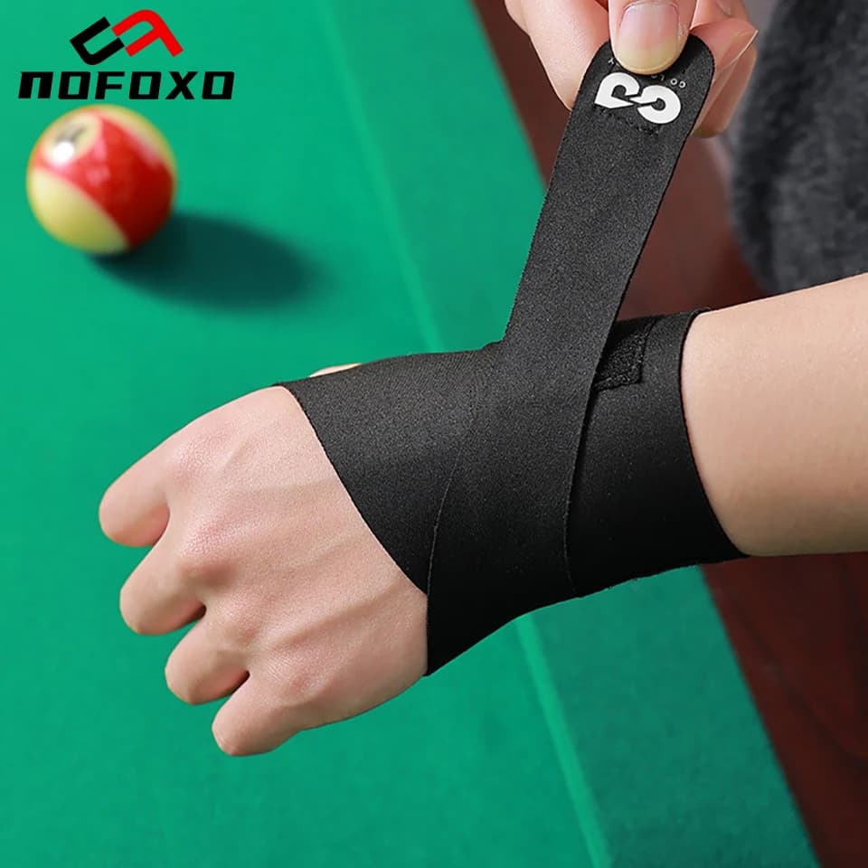 NOFOXO Guanto da Biliardo per Allenamento, Protezione del Polso, Pratica di Snooker, Accessori per Biliardo per Uomini e Donne