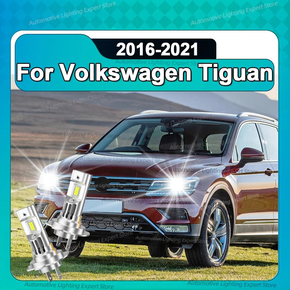 Fari a LED 30000LM Più Luminoso Turbo Fan Auto Ha Condotto La Luce Per Volkswagen Tiguan 2016 2017 2018 2019 2020 2021