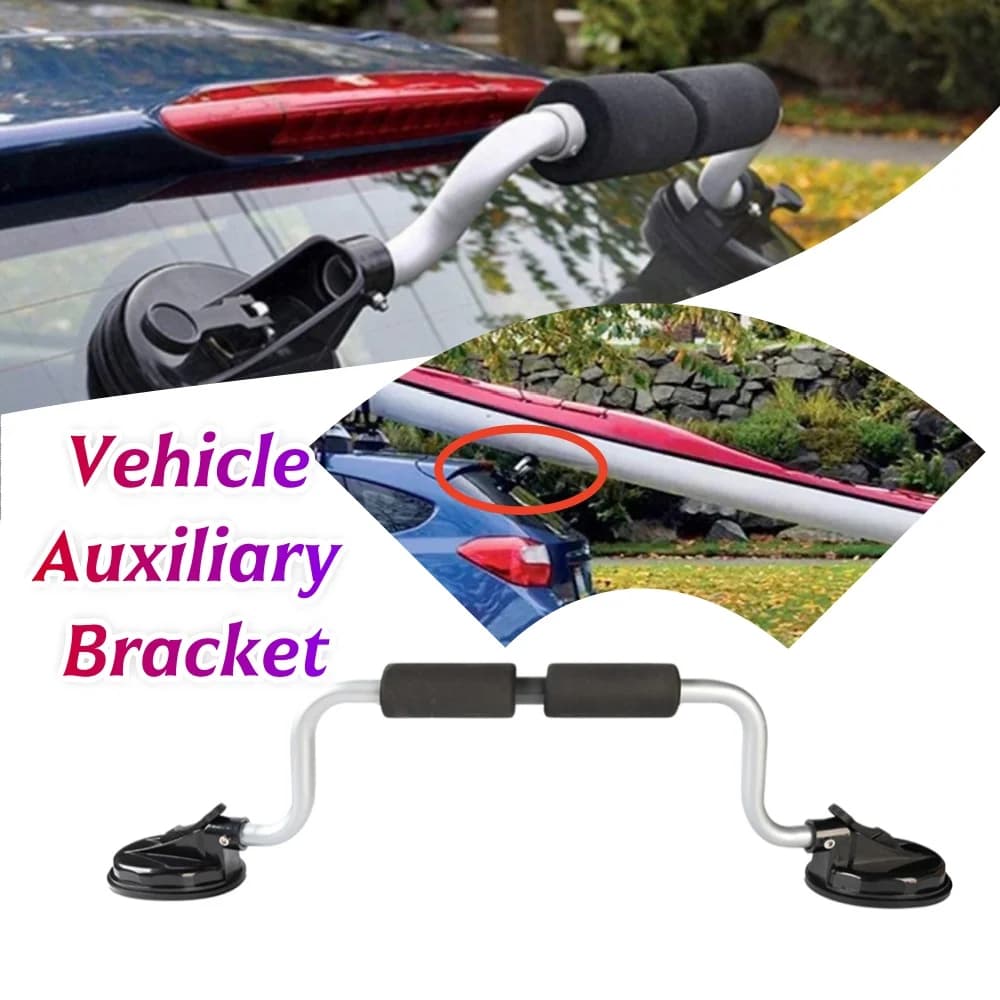 Kayak racks with strong suction and foam rollers for mounting kayaks and canoes on the roof of the car