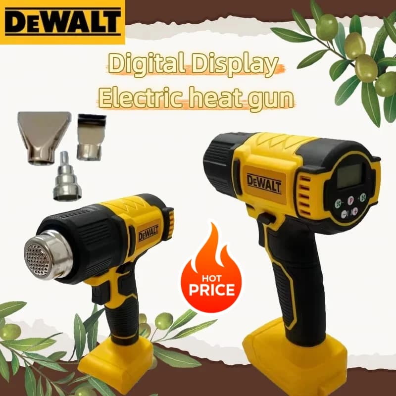 Pistola Termica DEWALT per Imballaggio Termoretraibile, Pistola ad Aria Calda Senza Fili, Asciugatore Elettrico, Soffiatore Termico per Saldatura, Compatibile con Batteria DEWALT 20V