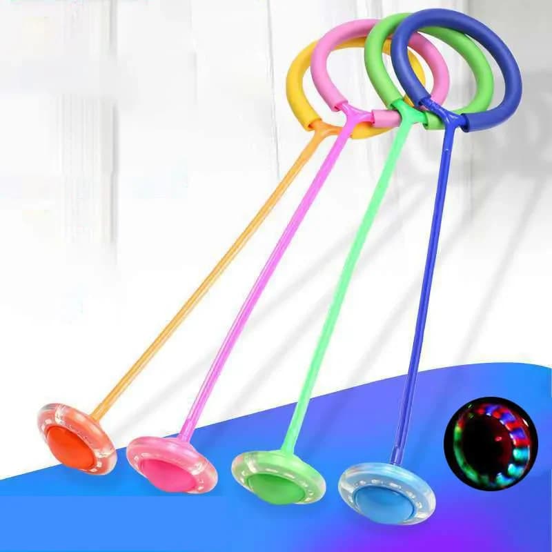 Flash Jumping Racing Children's Ball Outdoor Fun Sports Toy LED Children Jumping Strength Training Training Swing Ball Games for Parents and Kids