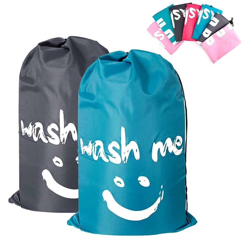 1/2/3pcs Travel Household Laundry Bag Nylon Storage Pouch Machine Washable Dirty Clothes Organizer Large Capacity Drawstring Bag