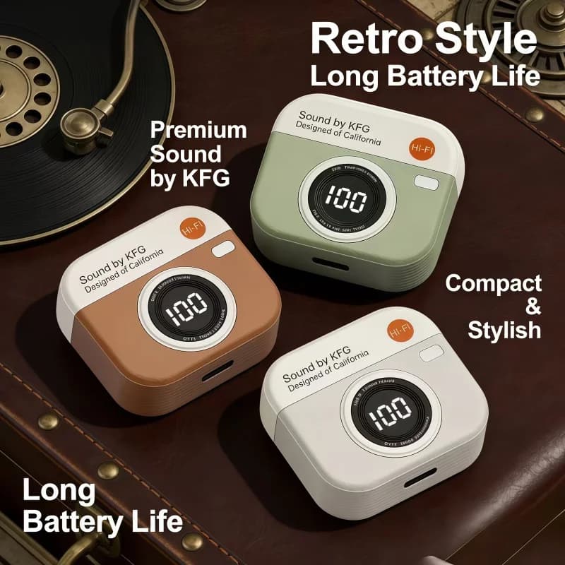 Bluetooth 5.3 Q86 Wireless Headphones with 24 Hours of Autonomy, Digital LED Display, HiFi Gaming Headphones, Waterproof Sports Headphones
