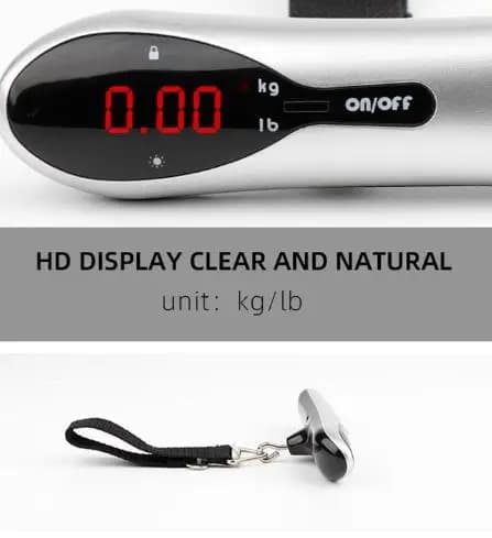 50kg/110lb Mini Portable Digital Hanging Luggage Scale for Travel Suitcase