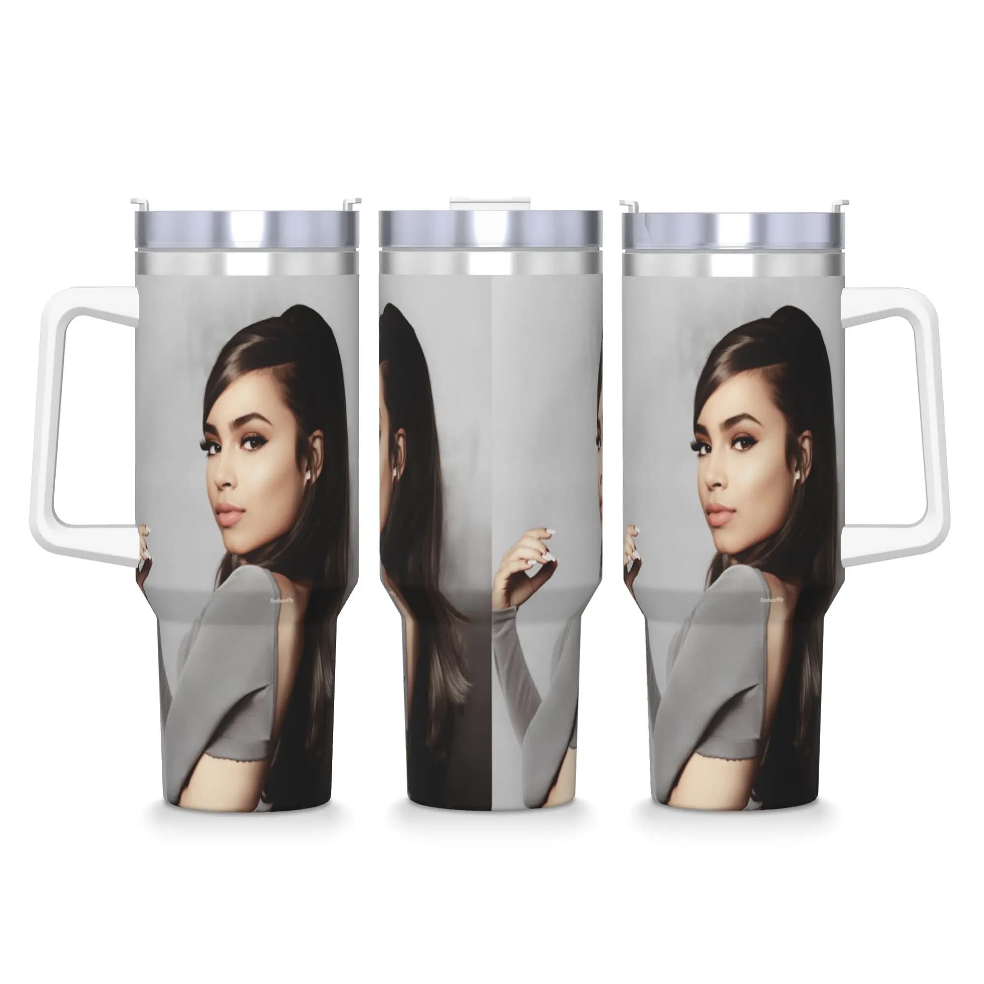 Tumbler in Acciaio Inox Actor S-Sofia C-Carson, Tazze Termiche da Viaggio con Cannucce e Coperchio, 40oz, Borraccia per Bevande Fredde