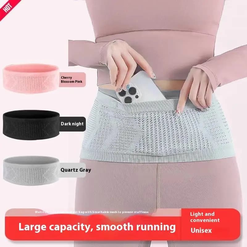 1PC Invisible Running Belt Bag Seamless Gym Bags Invisible Cell Phone Bag Light Portable Elastic Bike Bag