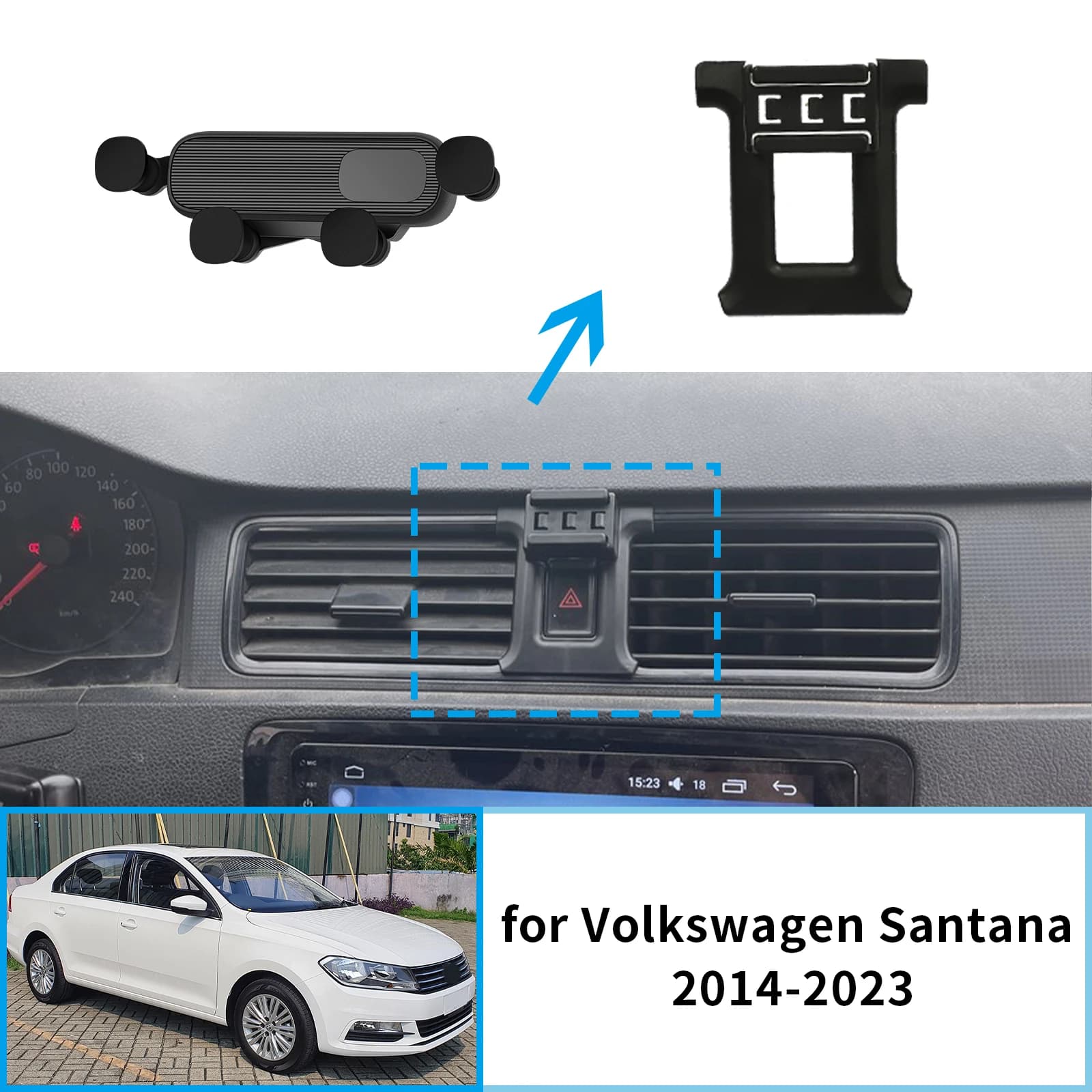 Supporto per telefono cellulare per auto per Volkswagen VW Santana A05 2013-2023 Staffa GPS Supporto di navigazione Accessori auto