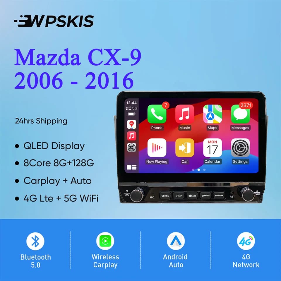 2Din Android 14 Autoradio Multimedia PC Tablet per Mazda CX9 CX-9 2006 - 2016 GPS DVD Video lettore musicale sistemi intelligenti per auto