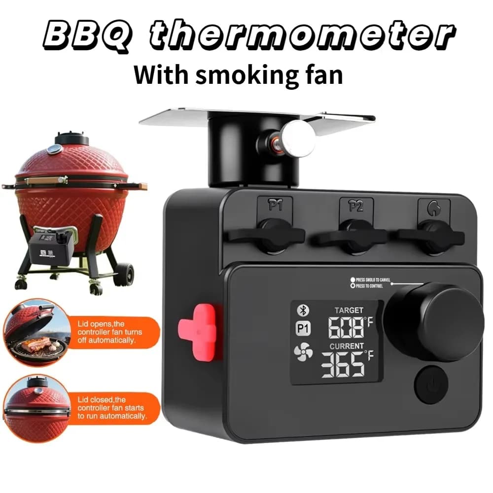 Termometro per carne wireless Bluetooth PID BBQ Fan Controller Sonda di controllo della temperatura per forno Kamado per affumicatore