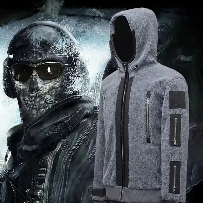 Call of Duty 6 Giacca costume cosplay Tf141 Uniforme della squadra Fantasma Tuta da combattimento Abbigliamento Fantasma Maschera Felpa con cappuccio Cappotto Vestito per uomo Donna
