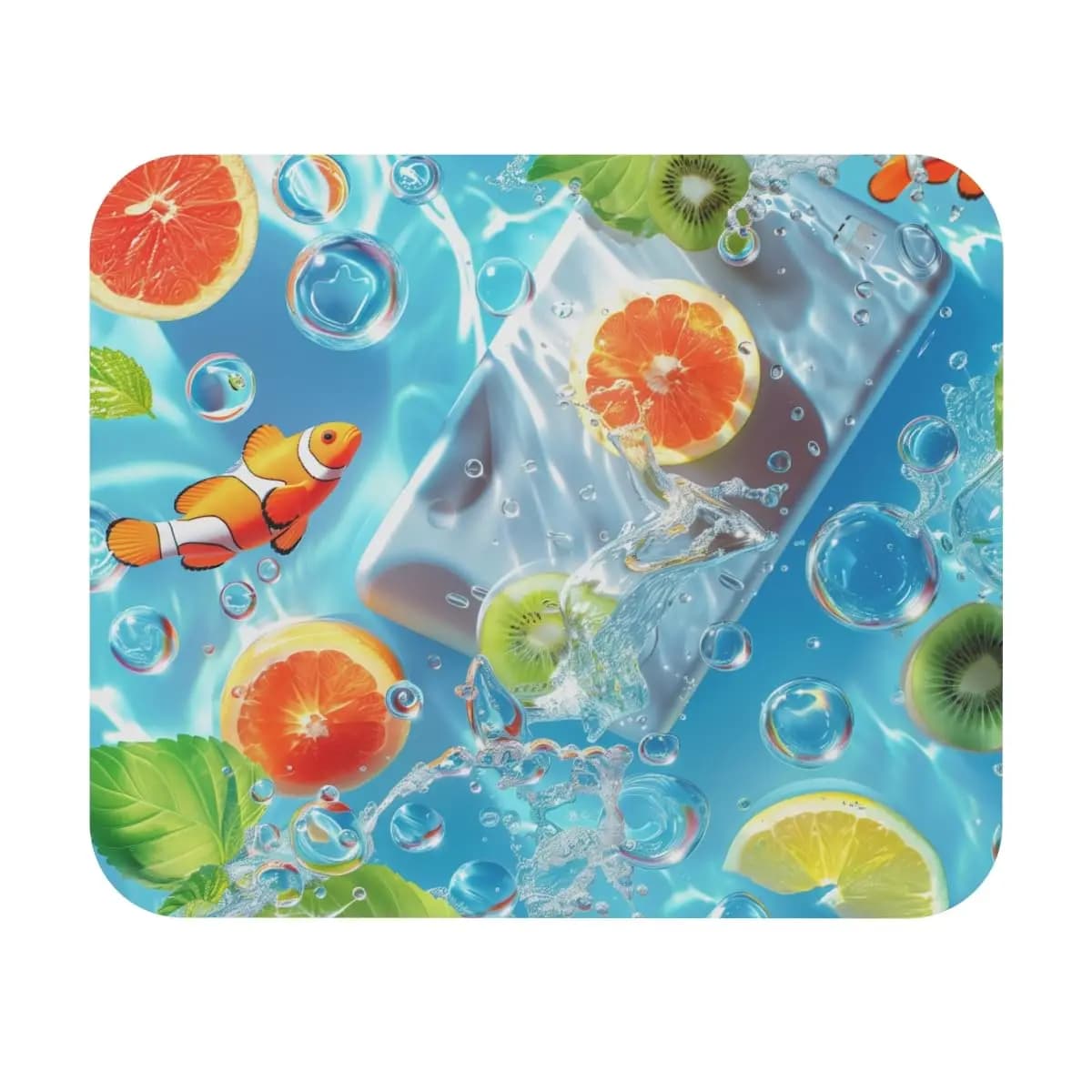 Square Mouse Mats with Print Frutiger Aero Play Mouse Mat with Block Board Mouse Mat 30x25 cm Keyboard Mats