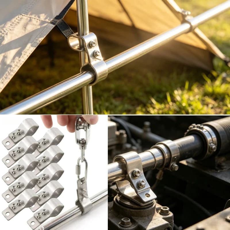 Stainless Steel Adjustable Pipe Tube Clamp 16-26mm Protective Clamping Tool for DIY Plumbing Garden Hose Securing