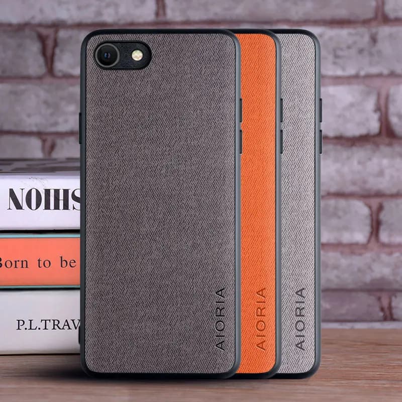 Custodia per iPhone SE 2022 2020 SE 3 2 6 6S 7 8 Plus X XR XS Max coque Tessile di lusso Cover in pelle per iphone se 3 custodia funda capa