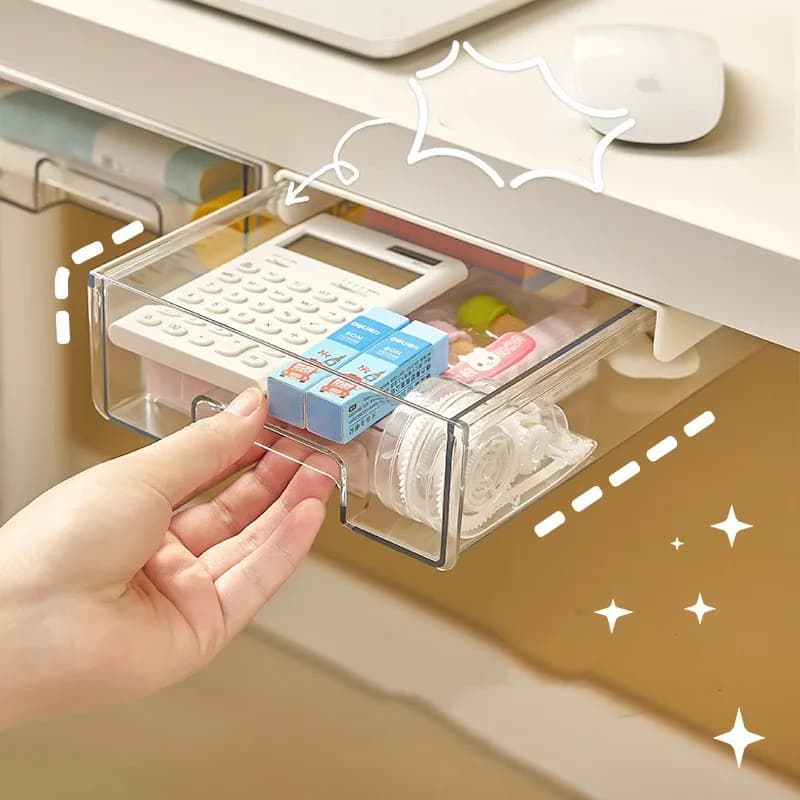 Sotto la scrivania Organizzatore per cassetti Organizzatore stazionario Cassettiera Cassetti portaoggetti Custodia per trucco Kichen Accessori per ufficio per scrivania