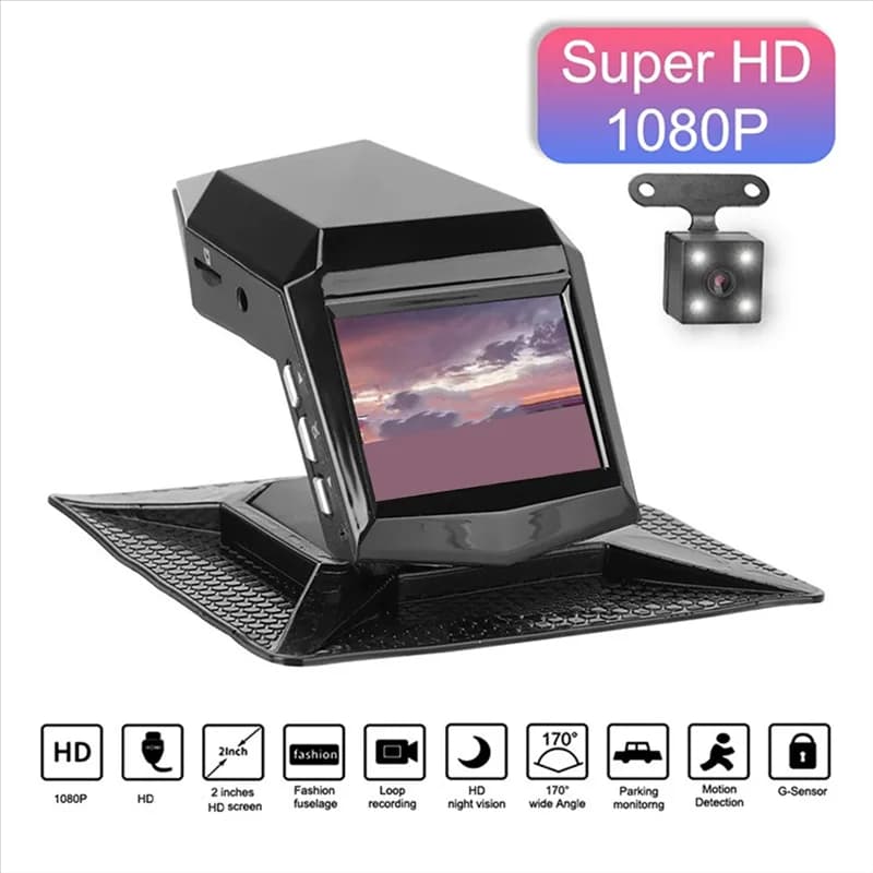 Dash Cam 1080P HD Car Recorder DVR Central Console Driver with Parking Monitor 32G Card