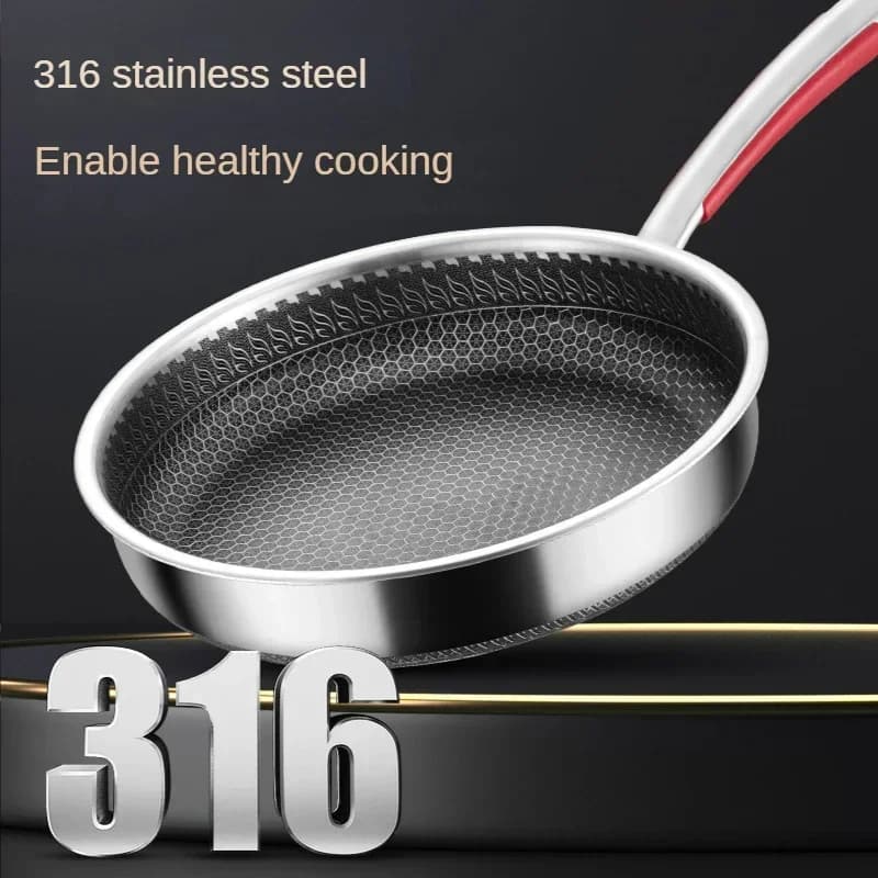 316 stainless steel pan non-stick honeycomb home Pancake frittata pandella multifunctional steak Wok new products
