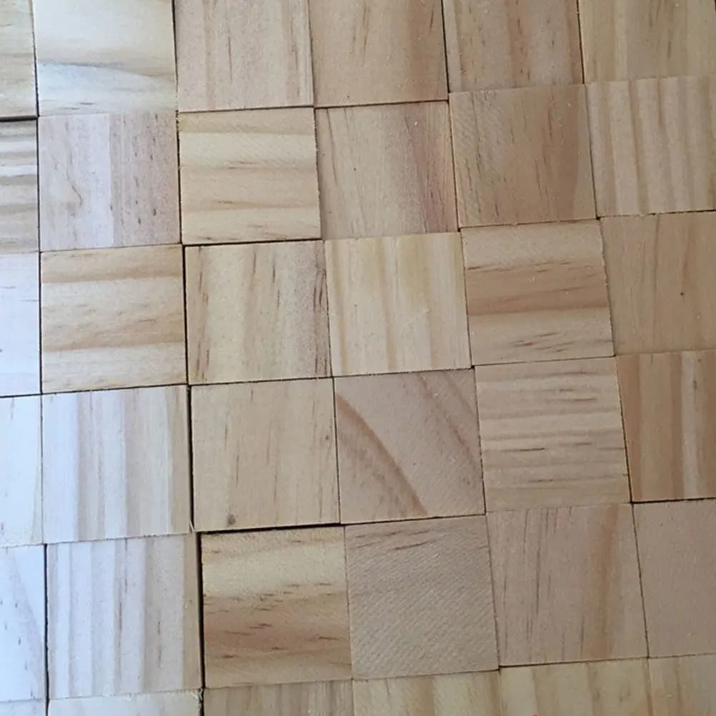 15 Pezzi Cubi in Legno Massello, Blocchi Grezzi con Venature Naturali, Robusti, Non Finiti, per Artigianato Fai-da-te, Ornamenti in Legno, Ciondoli da Dipingere, Decorazioni per la Casa, Matrimoni