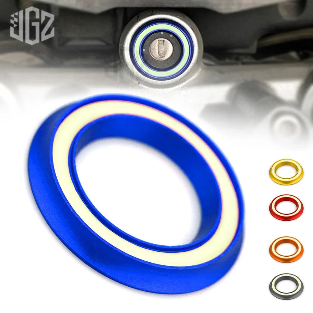 Moto CNC luminoso portachiavi foro interruttore di accensione coperchio cerchio Cap per Yamaha YZF R15 V3 R25 R1 R3 R125 R6 R15M accessori