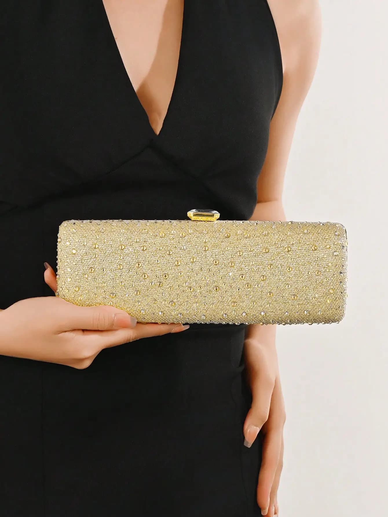 Women's Evening Bag Sparkling Rhinestone Wedding Evening Party Clutch Handbag Purse Chain Shoulder Crossbody Bag