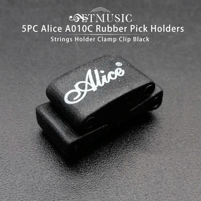 5 pezzi Alice chitarra in gomma nera plettri supporto Palhetas plettri fissi sulla paletta per chitarra ukulele basso