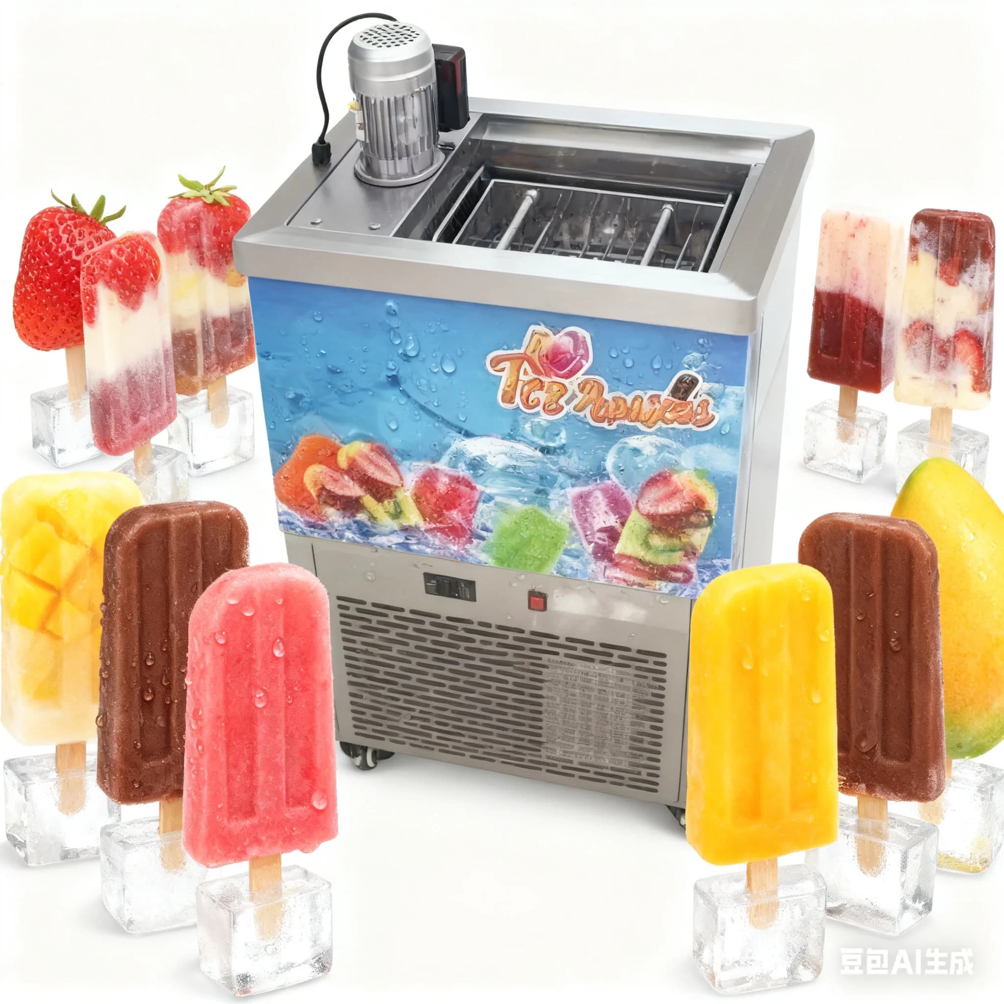 Macchina per palette per ghiaccioli commerciale per gelato con diversi stampi Malesia Grande macchina per ghiaccioli per ghiaccioli