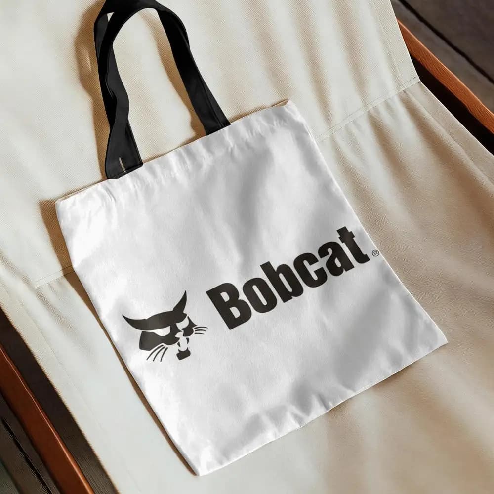 Car Cool B-Bobcat Storage Bags Canvas Double-Sided Print Handbag Daily Lightweight Shopping Tote Bag Eco-Friendly