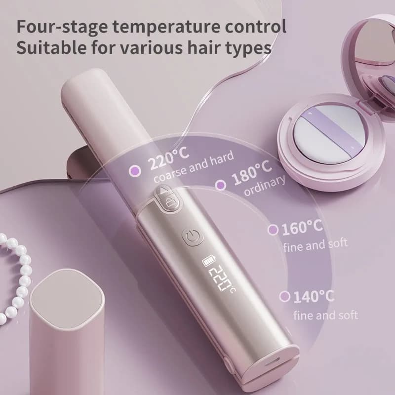 Wireless Charging Hair Straightening Comb Portable Hair‑care Styling Device