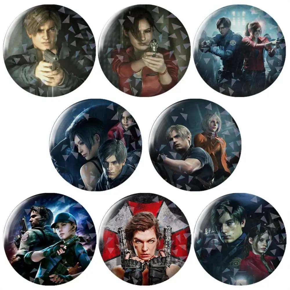 Resident-t Evil Game-e Brooch Metal Badge Brooch, Fashion Decorative Pins for Hat Bag Clothing Decoration Gift,Souvenir.