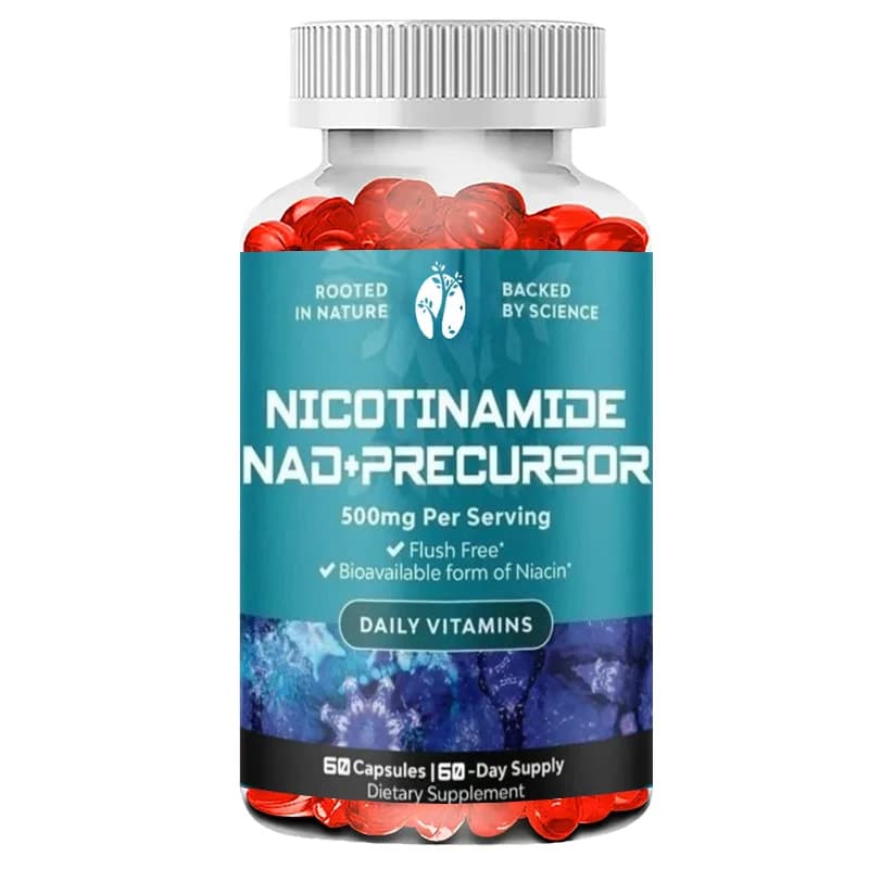 Capsules Vitamin B3 Niacinamide 500mg - Supplement for Mitoclonal Energy and Skin Enhancement, 60 Capsules
