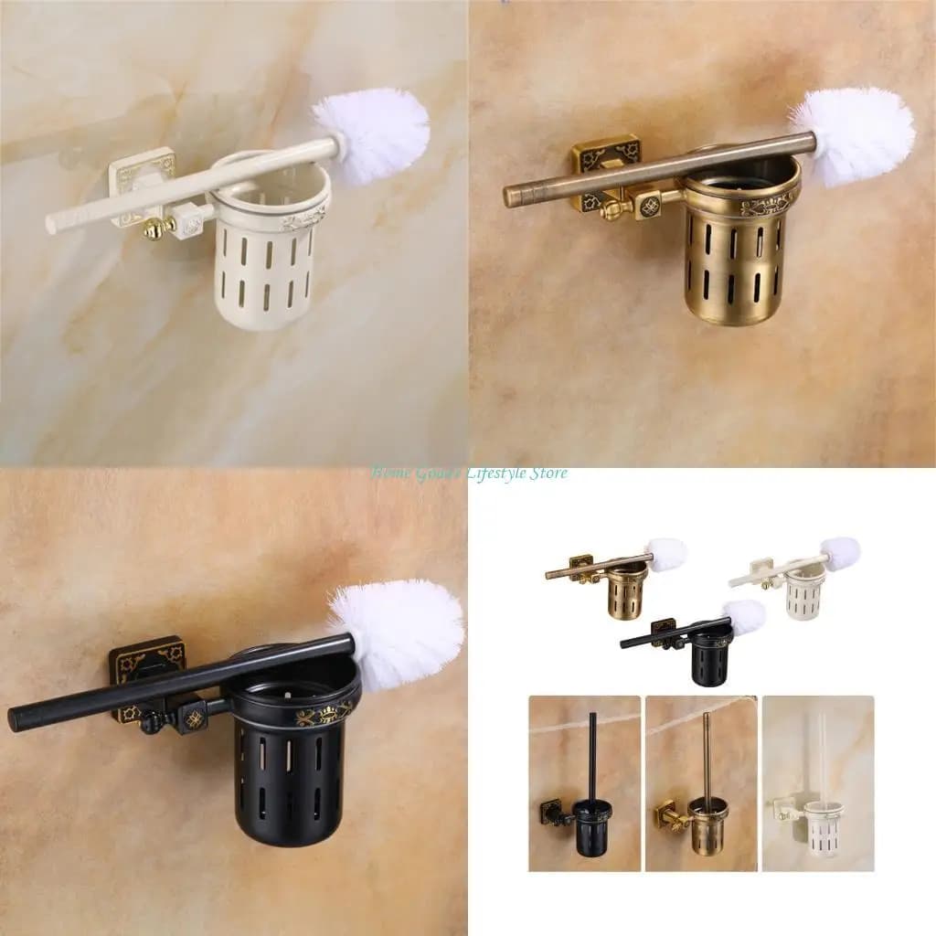E74E Removable Head Bathroom Wall Mounted Toilet Brush Simple Cleaning Operation