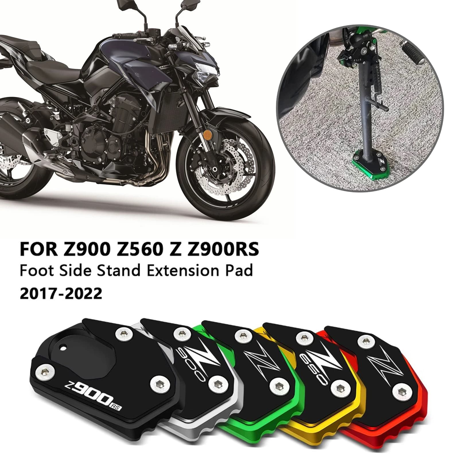 Per Z650 Z900 RS SE Z650 Z900RS 2017-2022 Z900 supporto del piede pad supporto del piede del motociclo piastra di supporto staffa allargata