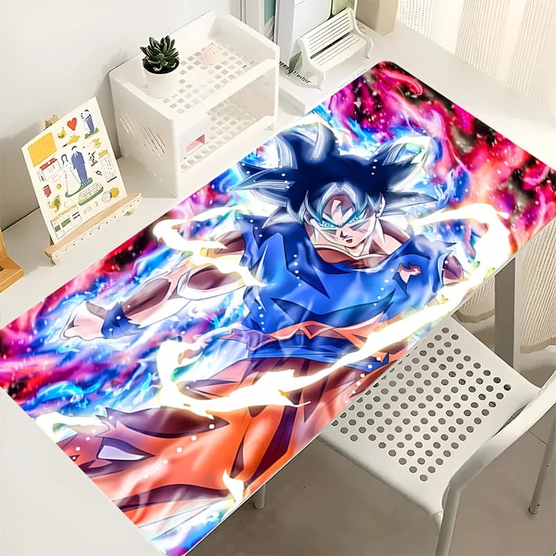 Tappetino per mouse Accessori per PC Tappetino per tastiera Tappetino per scrivania Tappetino per mouse antiscivolo Anime Dragon Ball Tappetini da gioco di grandi dimensioni Tappetino esteso in gomma