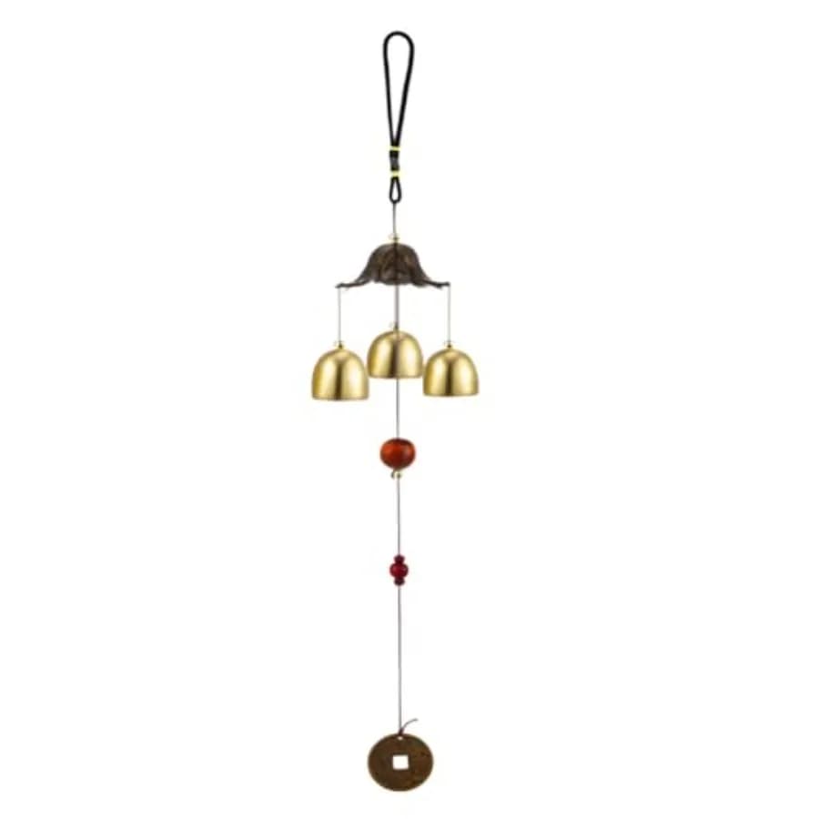 Feng Shui Wind Chimes for Good Luck Small Tibetan Brass Bells Windchimes Hanging Decor for Home Garden Outdoor Zen Campana de V