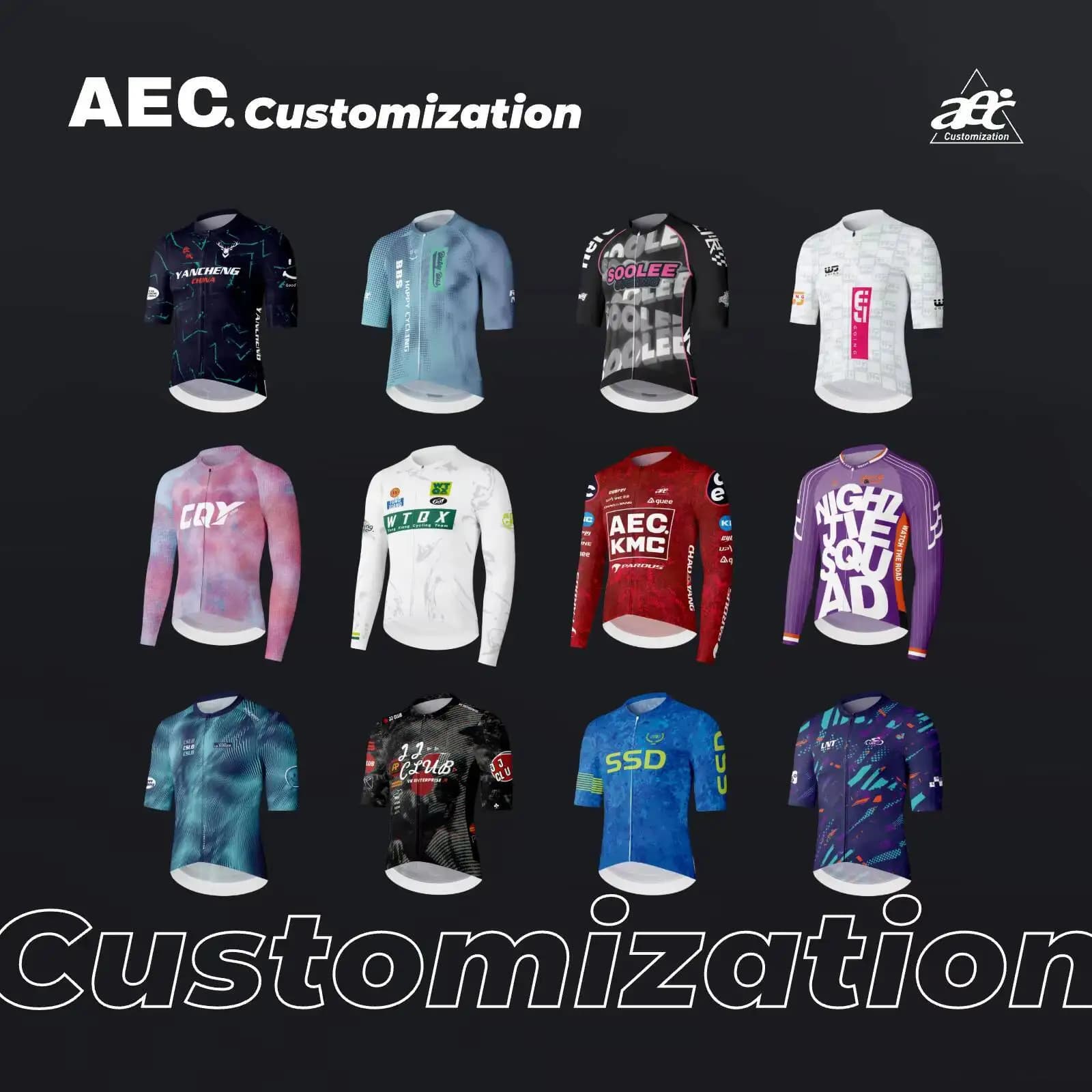 Personalized cycling jersey AEC Customised customization Pro Team Race Bike clothing DIY design Shorts with road bike straps Maillot Cycling