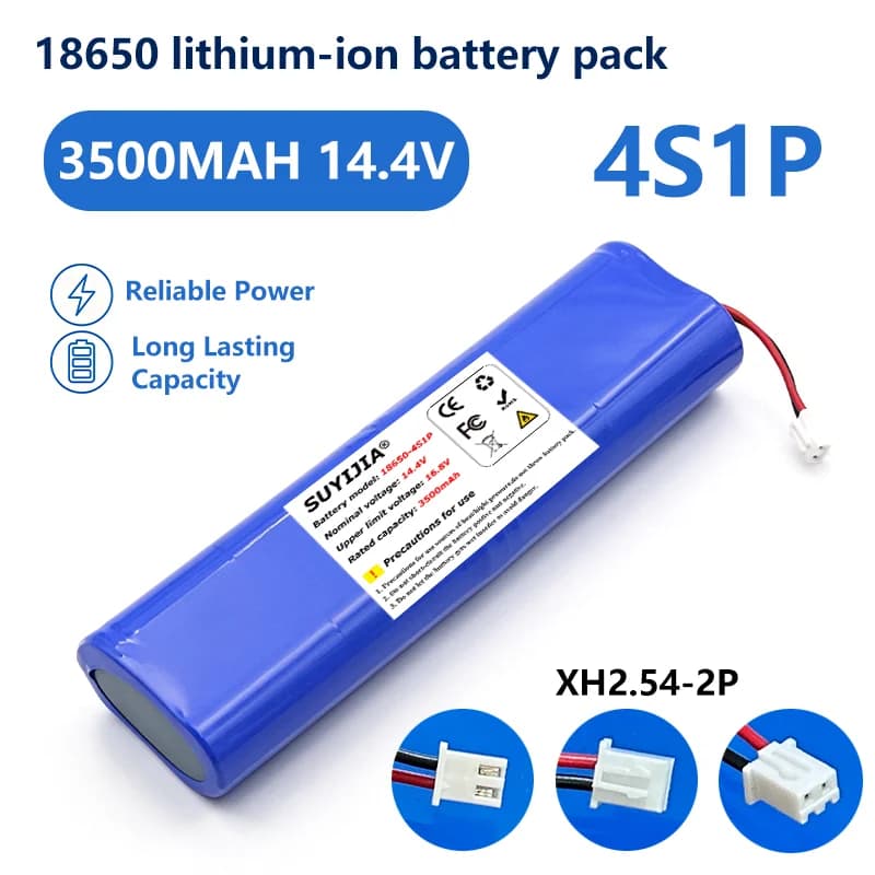 14.4V 3500mAh 4S1P Rechargeable Li-ion Battery Pack 14.8V 18650 Battery for Fascia Gun Interchangeable Massager Accessories