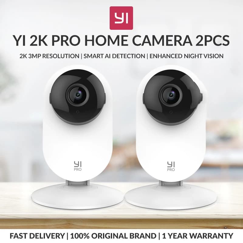 YI Pro Kit Telecamera di sicurezza domestica 2K Sistema di sorveglianza intelligente IP Wi-Fi con baby monitor per visione notturna