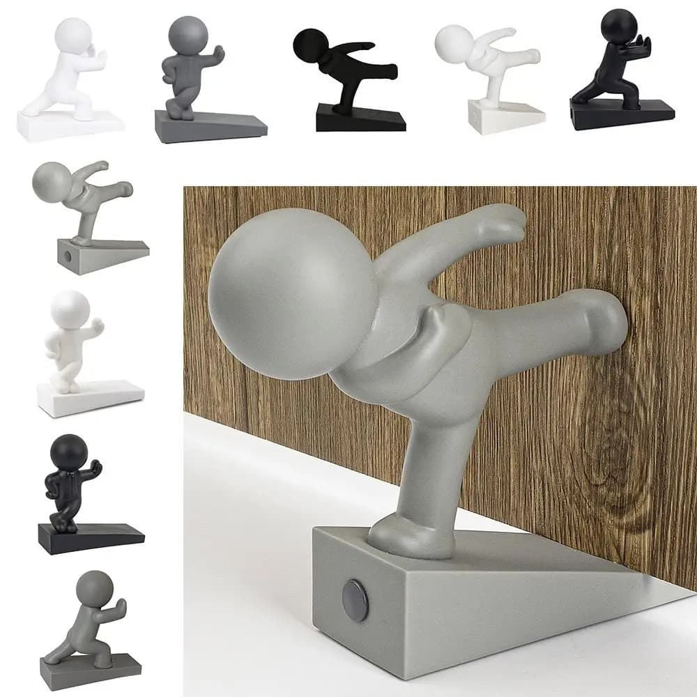 Simpatico cartone animato decorativo fermaporta antiscivolo Action Figure fermaporta anti collisione senza foratura paraurti per porta per casa e camera da letto