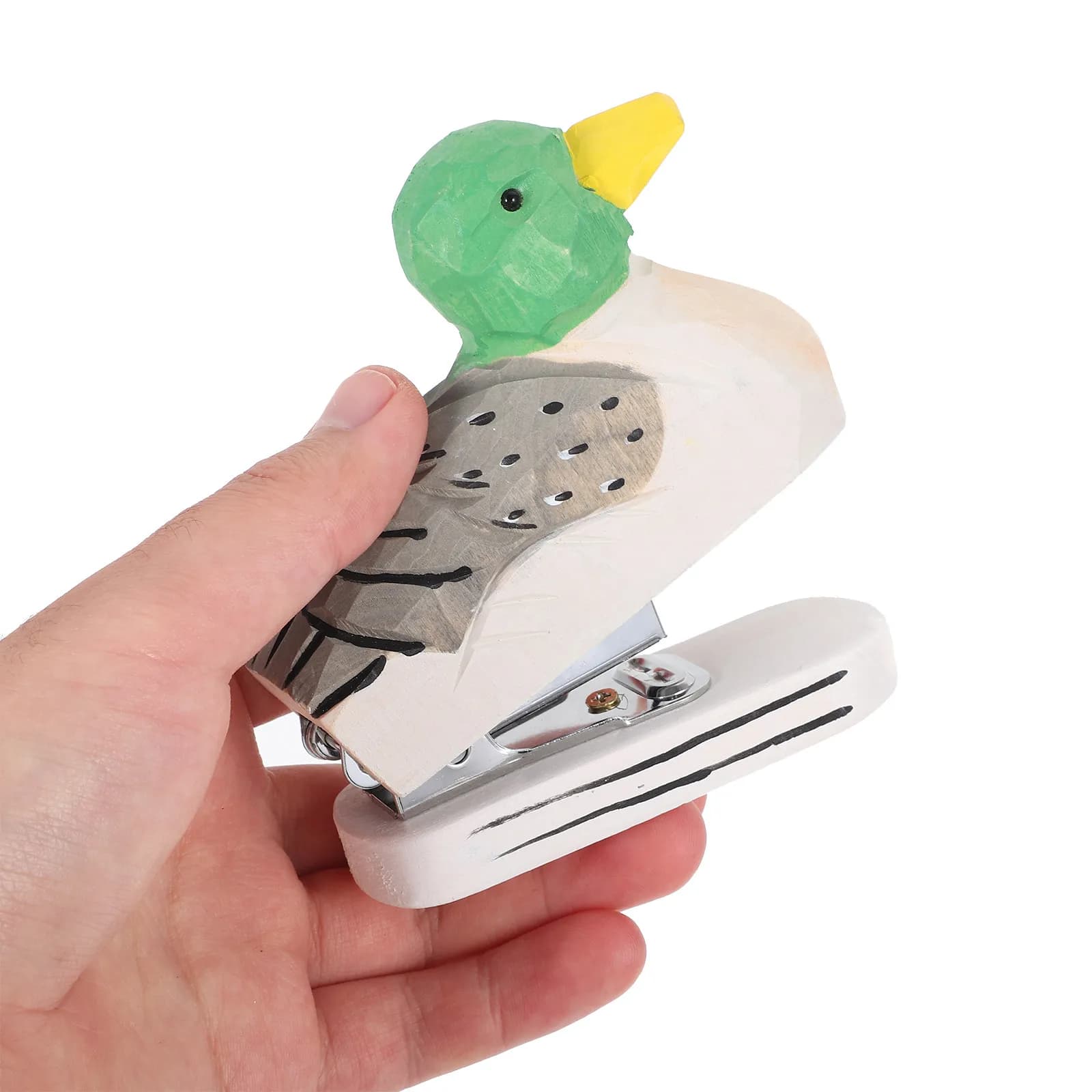 Cucitrice da Scrivania a Forma di Animale, Cucitrice in Legno Riutilizzabile, Strumento Portatile per Cucitura di Carta, Piccolo e Carino Accessorio da Scrivania a Forma di Animale