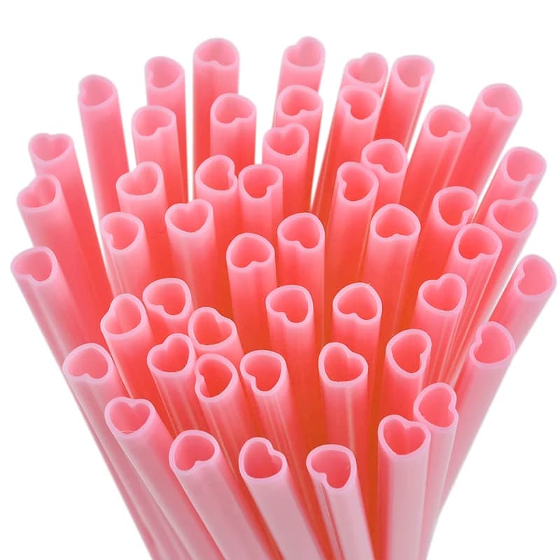 10/20 pz cuore rosa cannucce usa e getta addio al nubilato matrimonio compleanno forniture addio al nubilato regalo di san valentino
