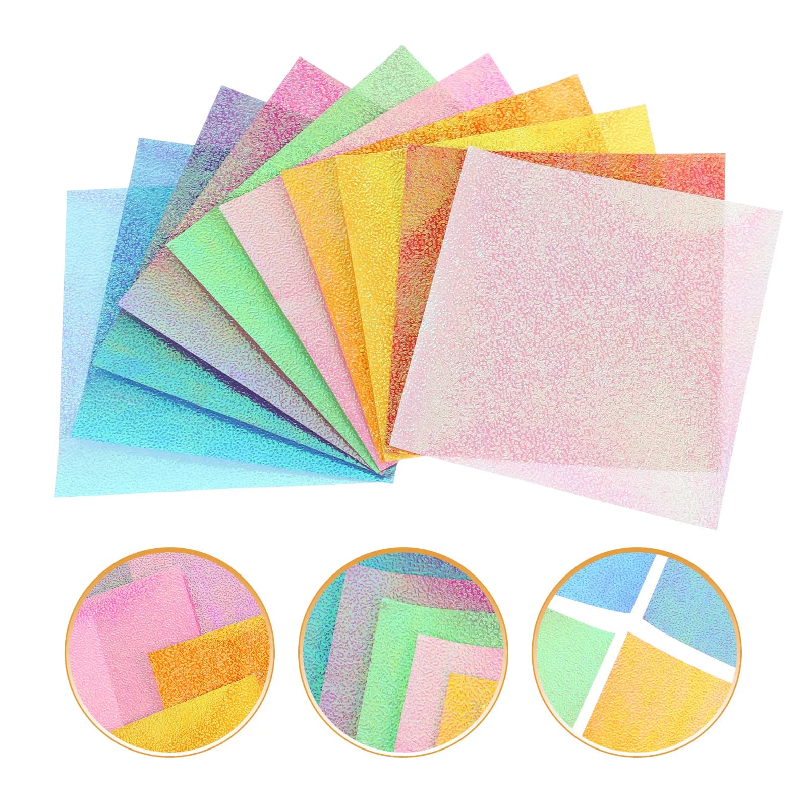 50Pcs Pearl Handmade Origami Paper Colorful Folding Papers DIY Craft Painting Paper for Art Projects DIY Supplies