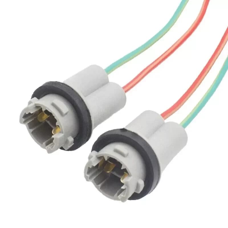 2 Pezzi Connettore per Portalampada con Cablaggio, Portalampada 501 W5w T10 Pre-cablato per Lampade LED e Alogene, Guarnizione in Gomma