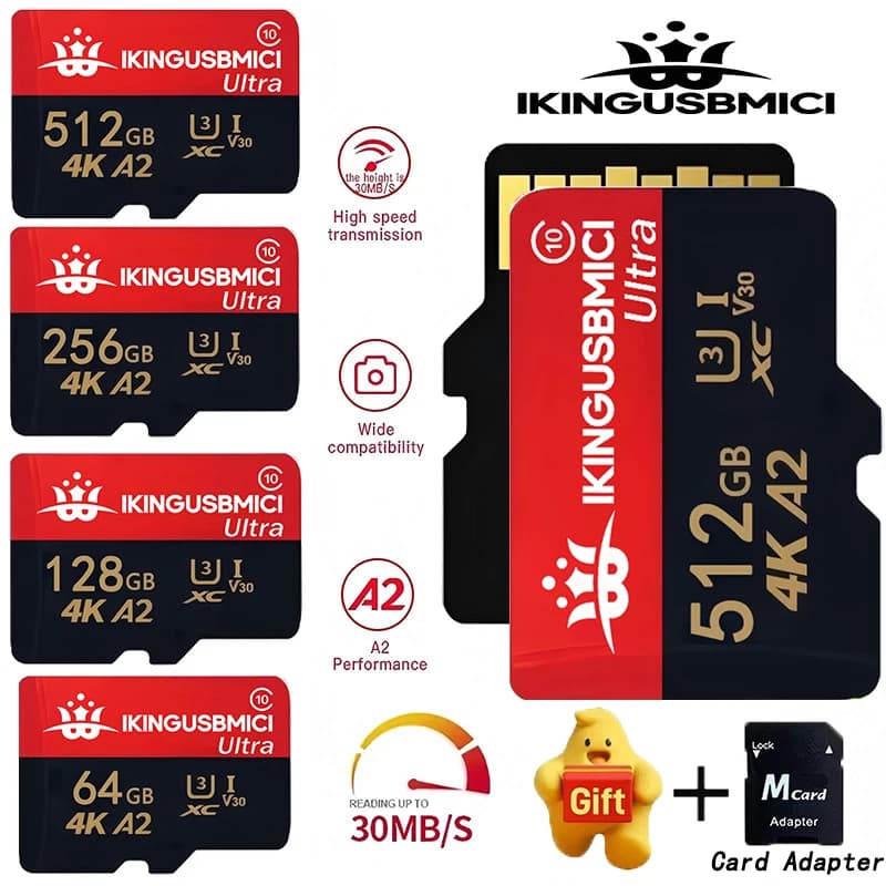 Speed Class for Reliable Flash Premium Smartphone U3 Class Micro 32/64/128/256/512gb Quality Durable Card Memory High 10 High