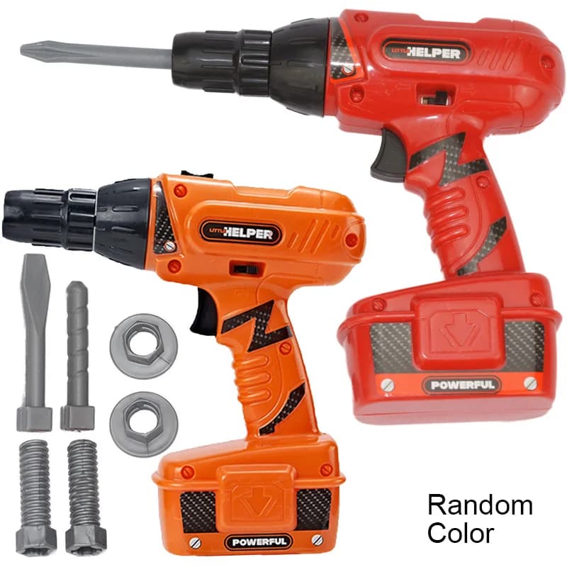 Strumenti Giocattoli Trapano elettrico BO Simulazione Cacciavite Kit di strumenti di riparazione elettrica per bambini Set di giochi di finzione per bambini Giocattoli regalo per ragazzi