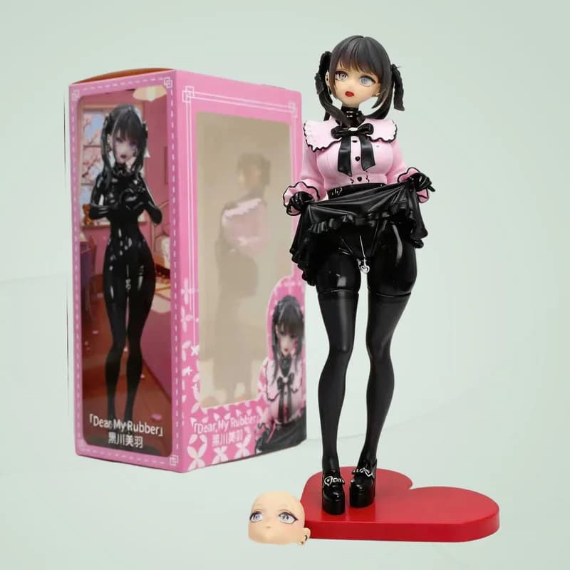 Figurina Anime Gantz Kurokawa Miwa Ragazza Bellissima in Abiti Casual con Viso Intercambiabile Modellino da Collezione Ornamento da Scrivania Regalo