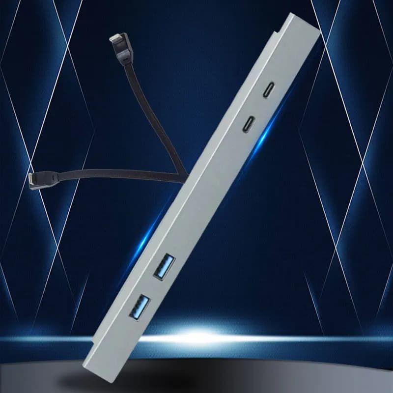 Caricatore rapido USB Shunt Hub Docking station intelligente Adattatore per auto Alimentato Splitter Estensione per Tesla Model 3 Y 2021-2023