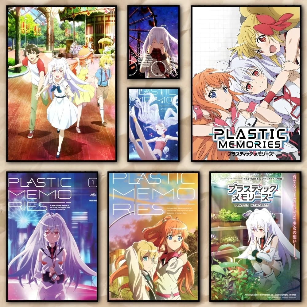 Anime P-PLASTIC MEMORIES Painting Calligraphy High quality Canvas Wall Art For Office Restaurant Home Decoration Set